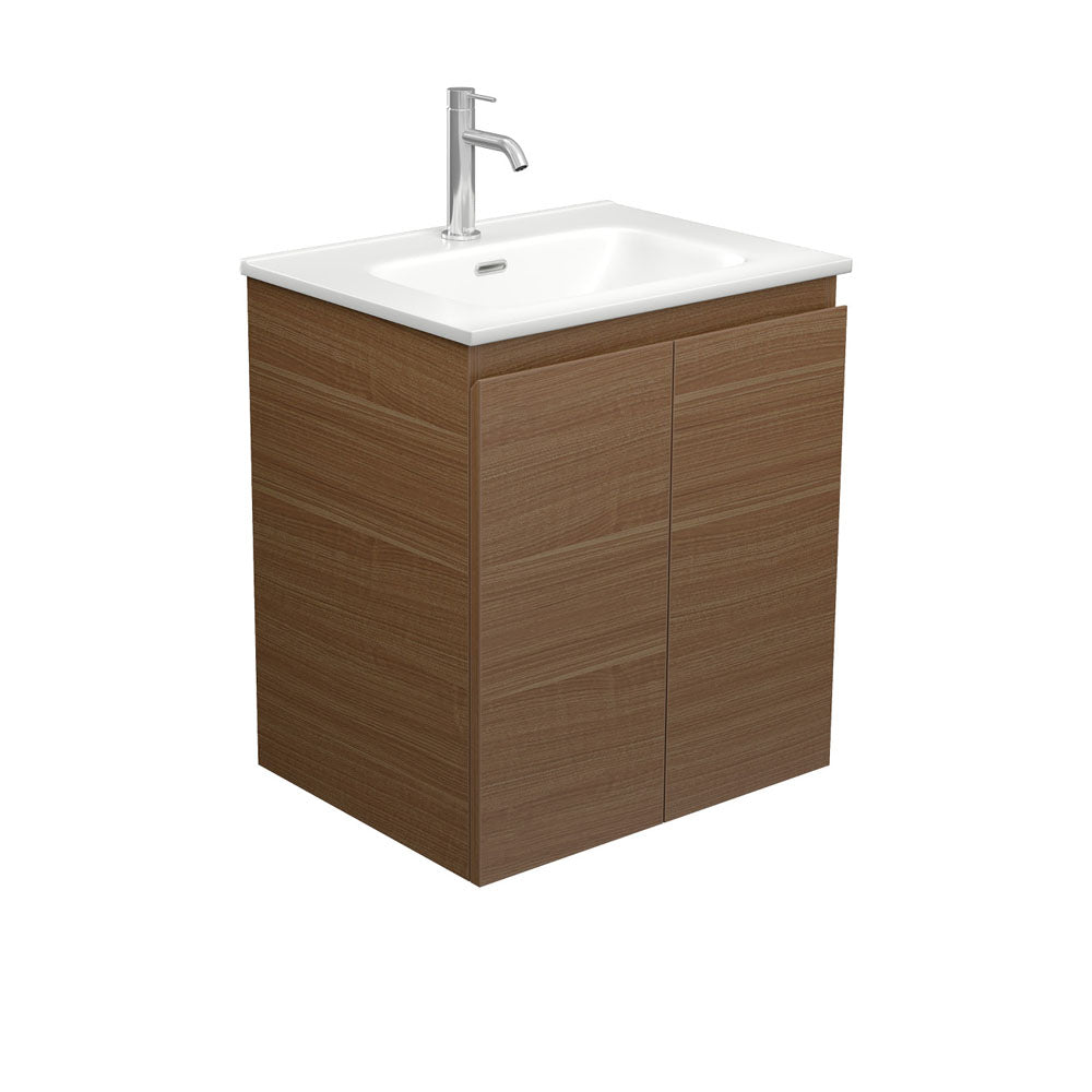Joli Matte Edge Walnut 600 Wall Hung Vanity – Sammut Collective