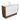Vanessa Amato 1200 Satin White Vanity on Kick Walnut Panels